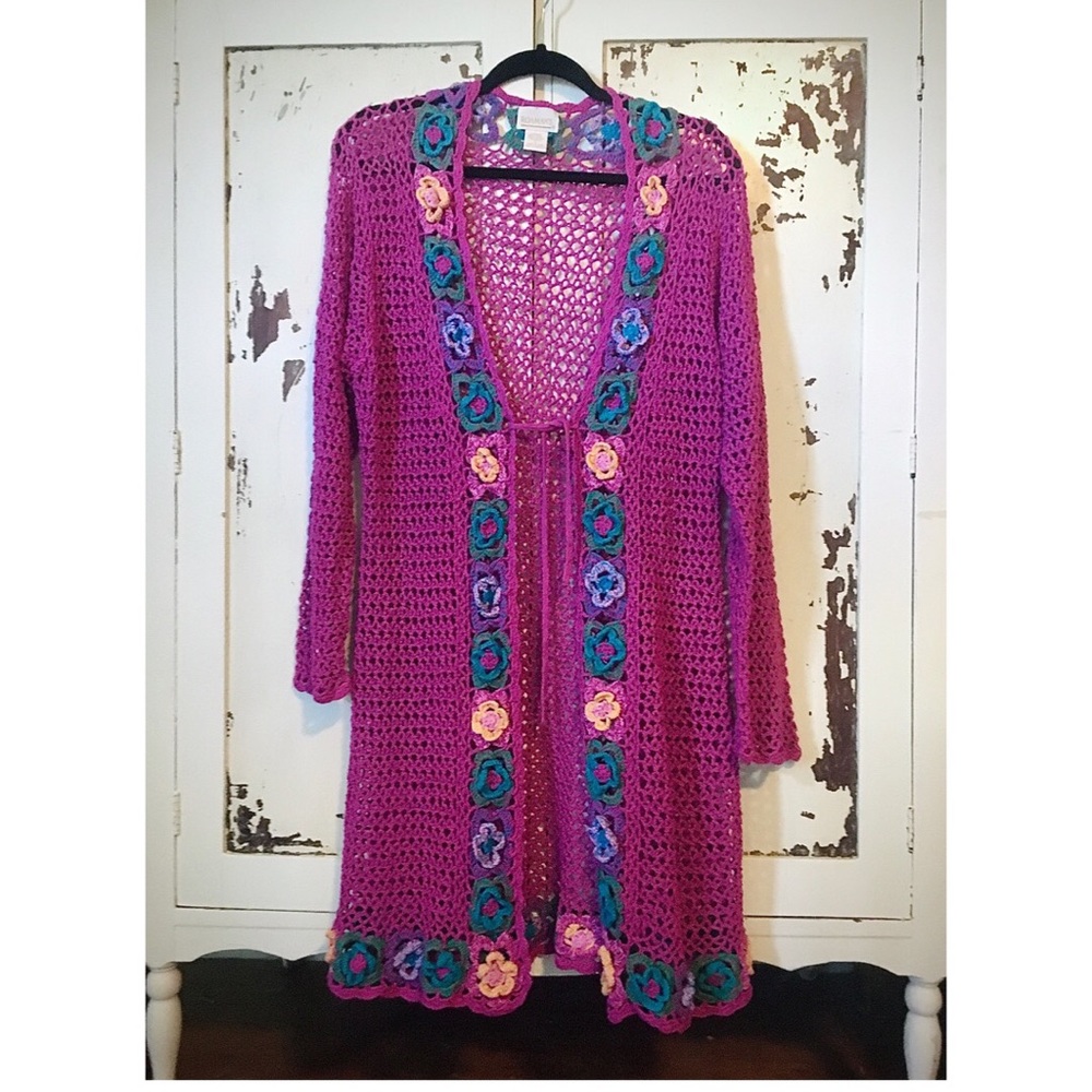 🌿Y2K Crochet Cardigan